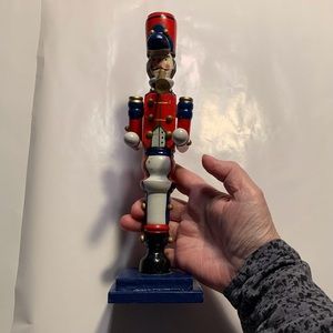 GUC Christmas Decor: Wooden Nutcracker Statue, Lightweight, Vintage